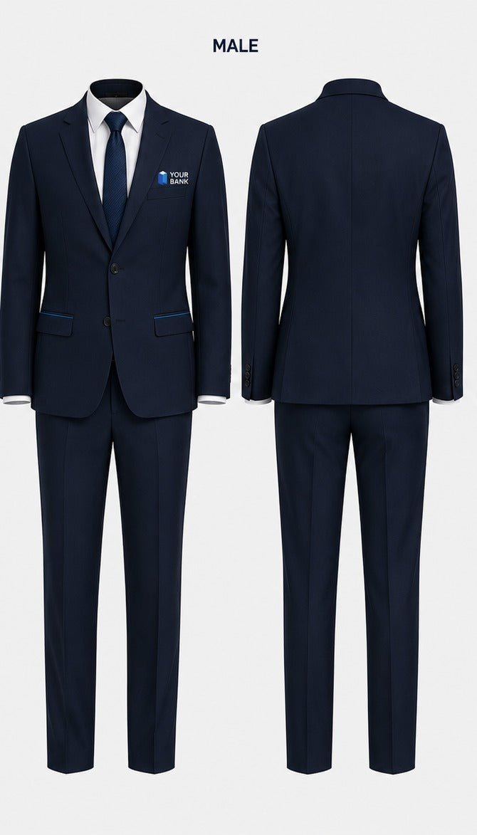 Men's Bank Uniform Suit